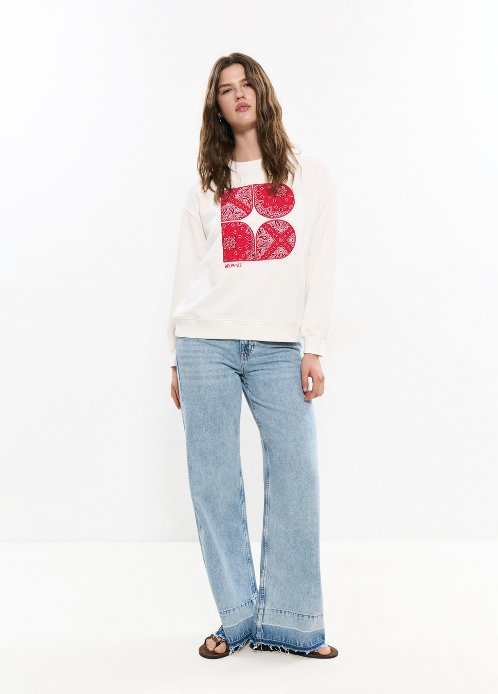 Embroidered bandana sweatshirt