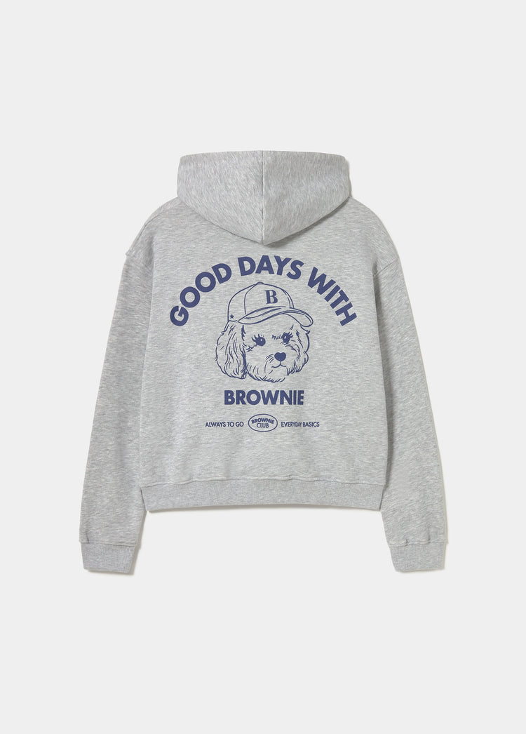 Hoodie met hondenprint