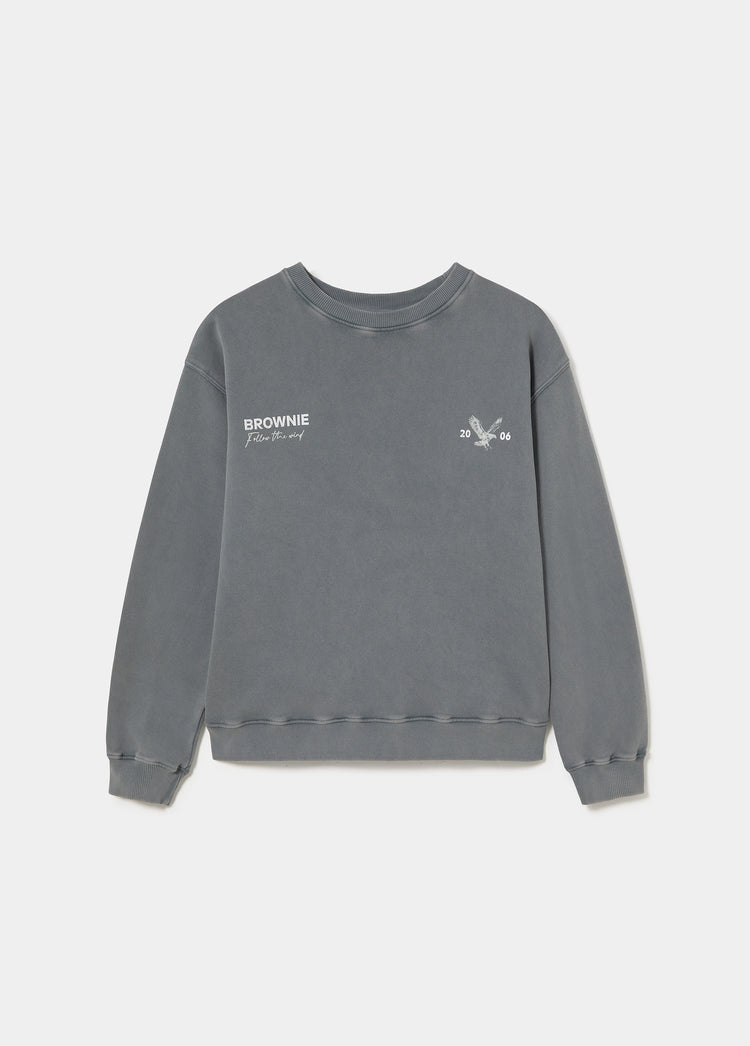 Sweatshirt met logo en sterren