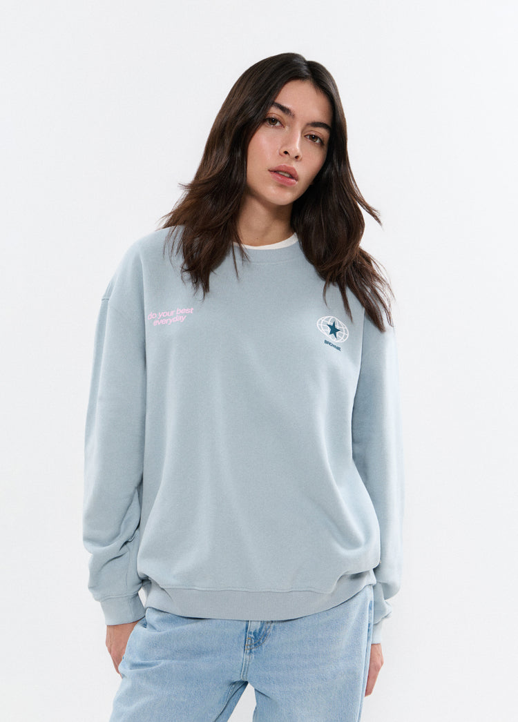 Sweatshirt with back patch print