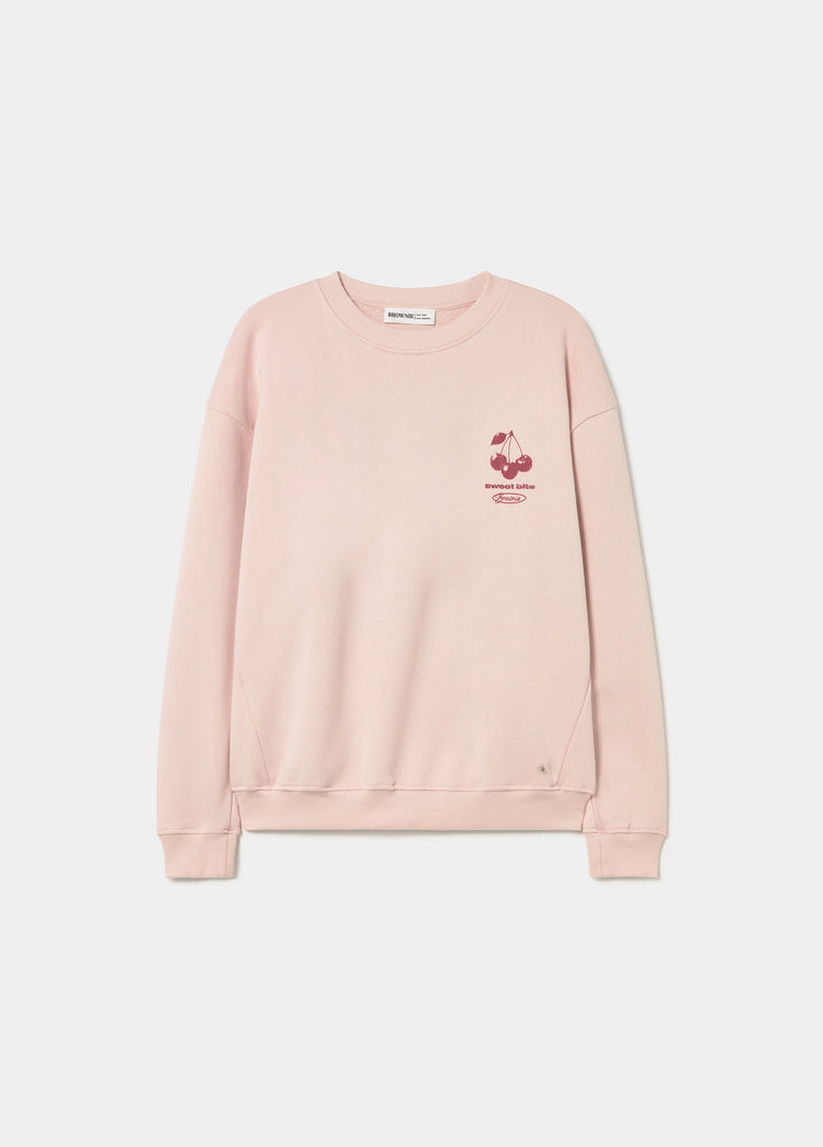 Sweatshirt met glitterprint