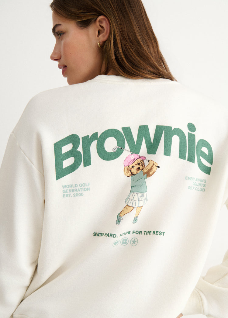 Golf dog print sweatshirt