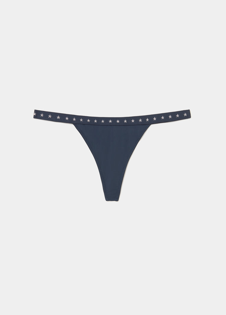 Star elastic thong