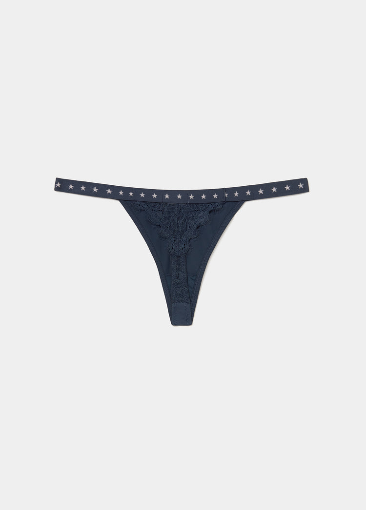 Star elastic thong