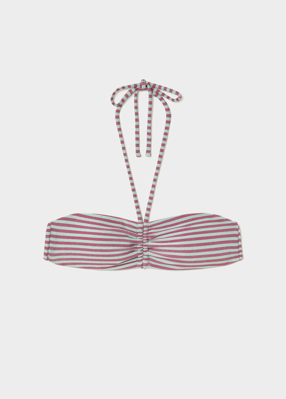 Top bandeau anudado rayas hilo met