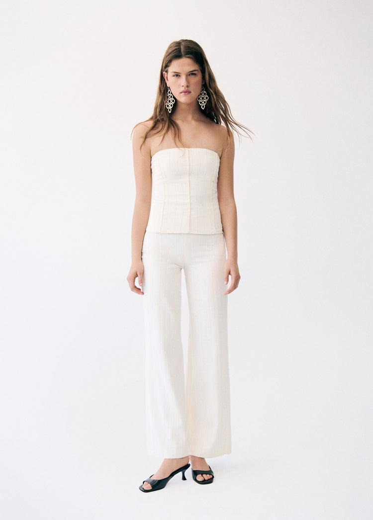 Top bandeau tejido