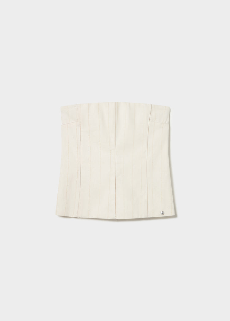 Top bandeau tejido