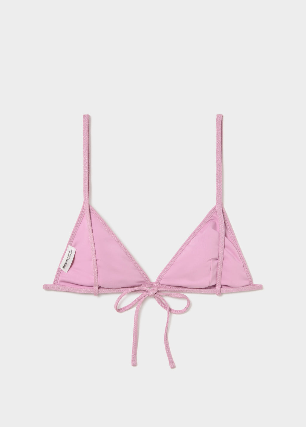 Top de bikini com risca e lurex
