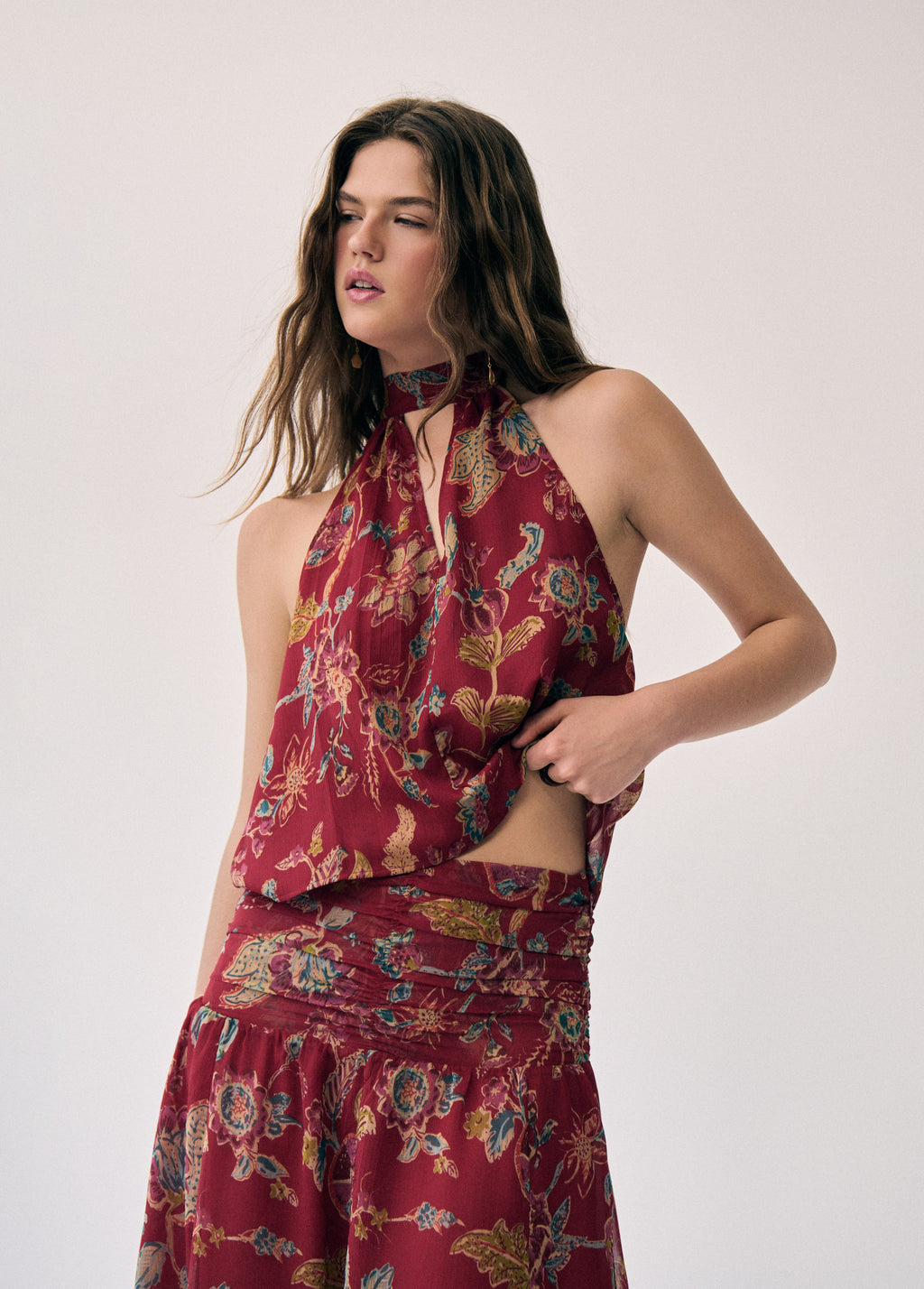 Printed choker top