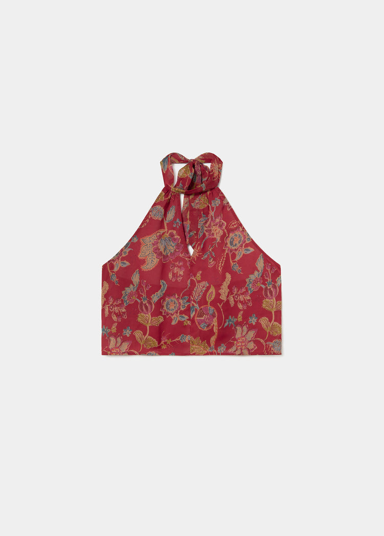 Printed choker top