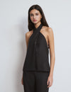 Top with draped button detail