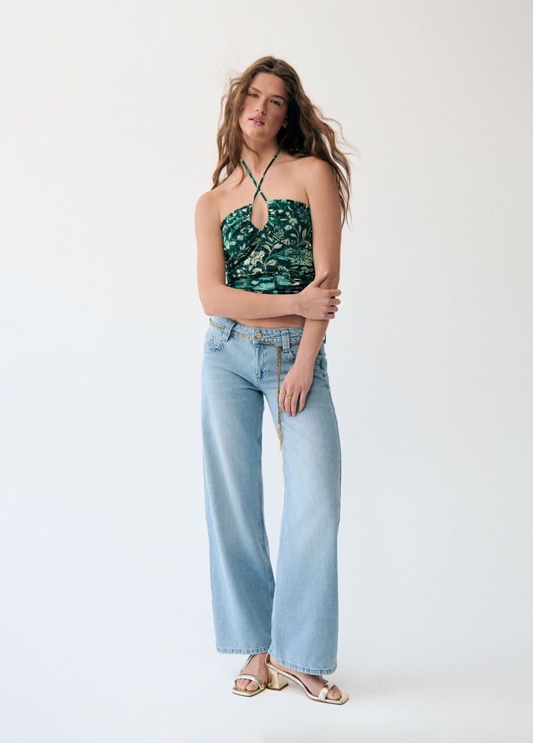 Sequin printed top