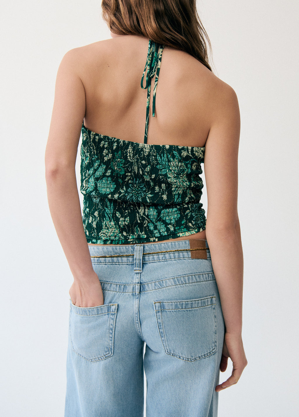 Sequin printed top