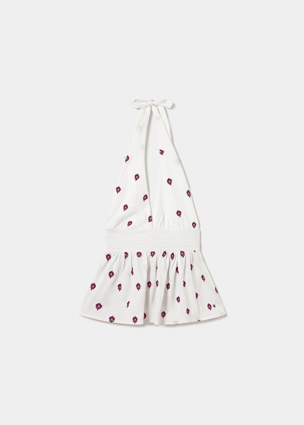 Top halter bordados