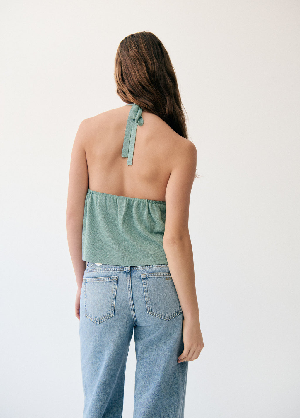 Curtain halter top