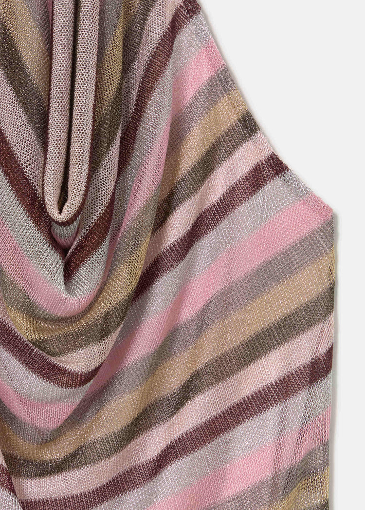 Red knitted halter top