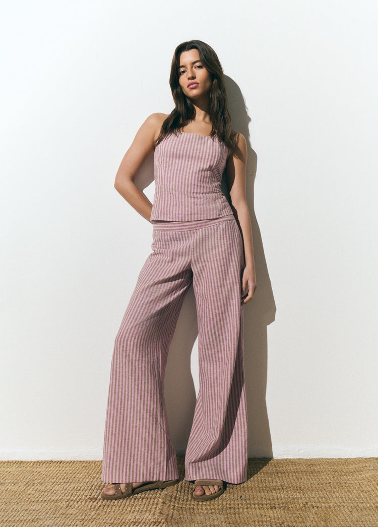 Top halter rayas
