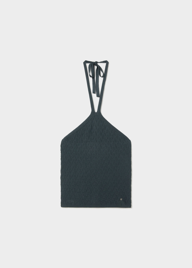Textured halter top