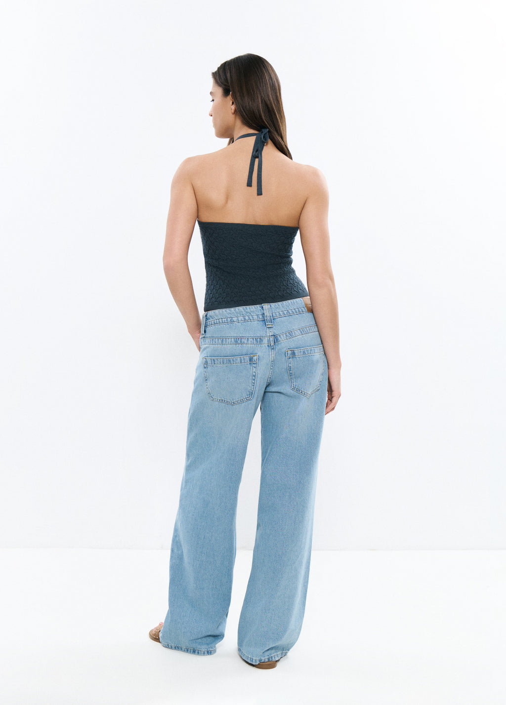 Textured halter top