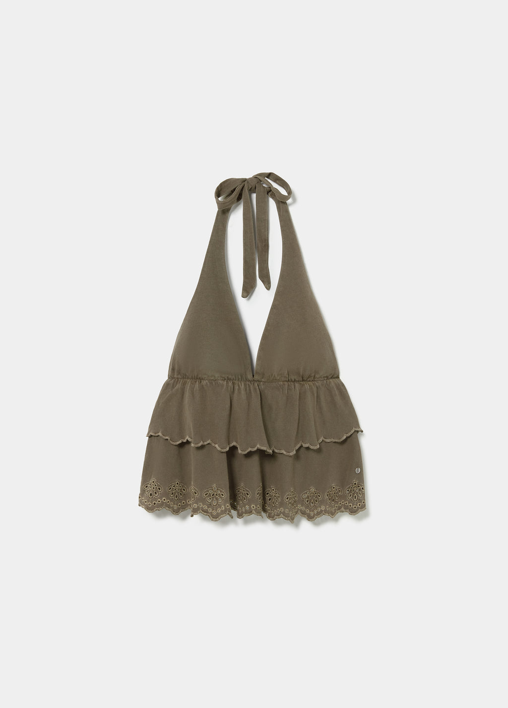 Ruffled halter top