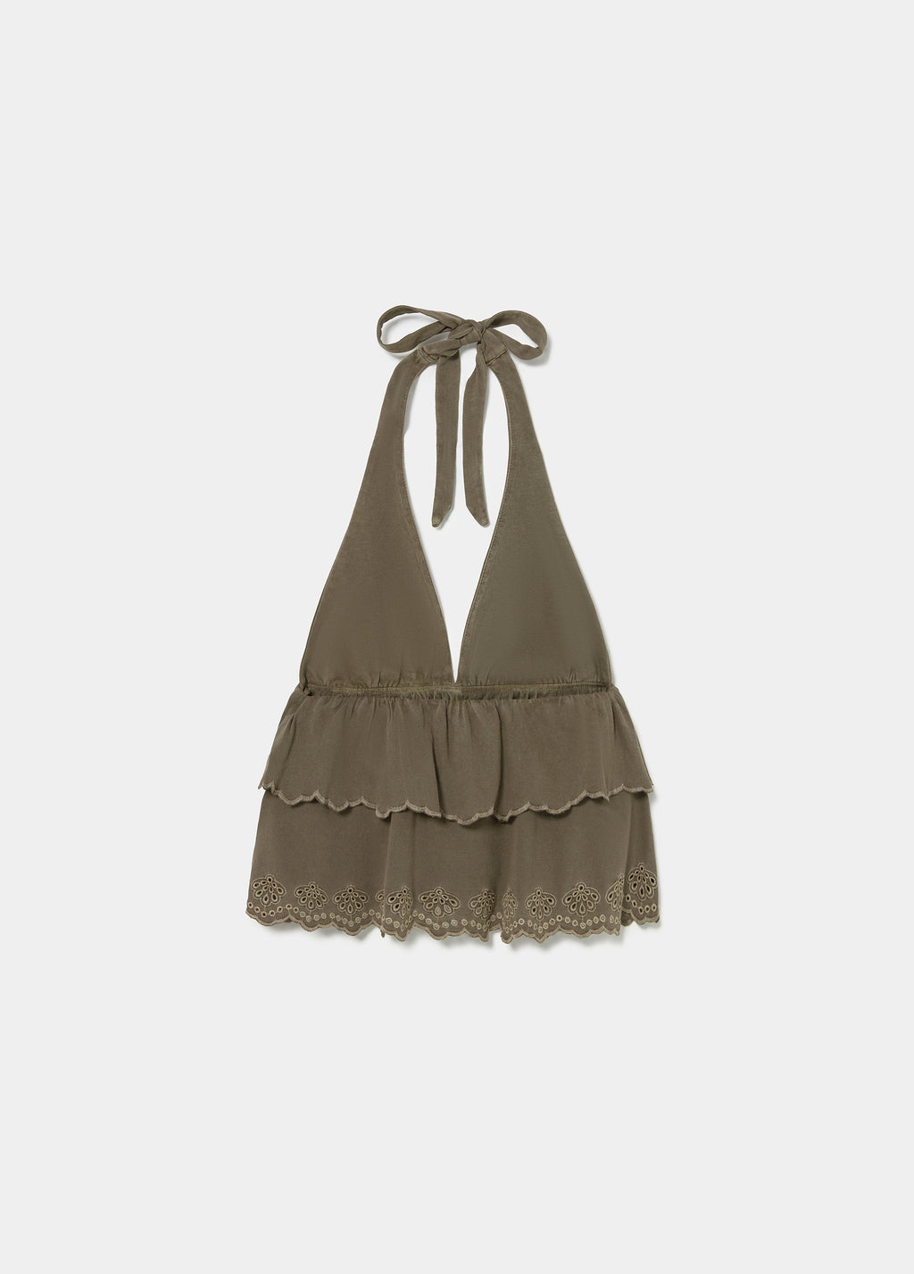 Ruffled halter top