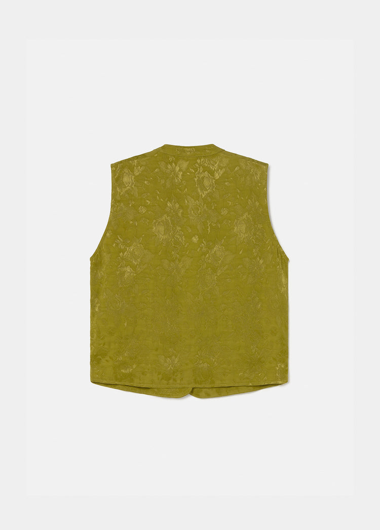 Satin jacquard top