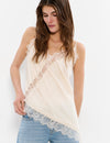 Asymmetric lace top