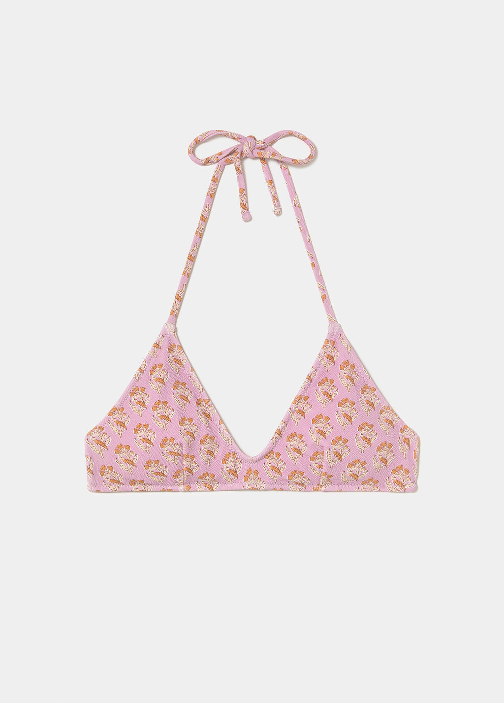Indian flower print triangle top
