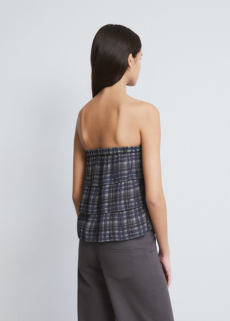 Printed ruffled top