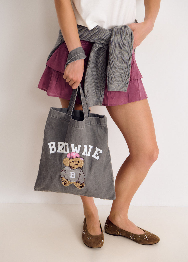 Large fabric dog tote bag