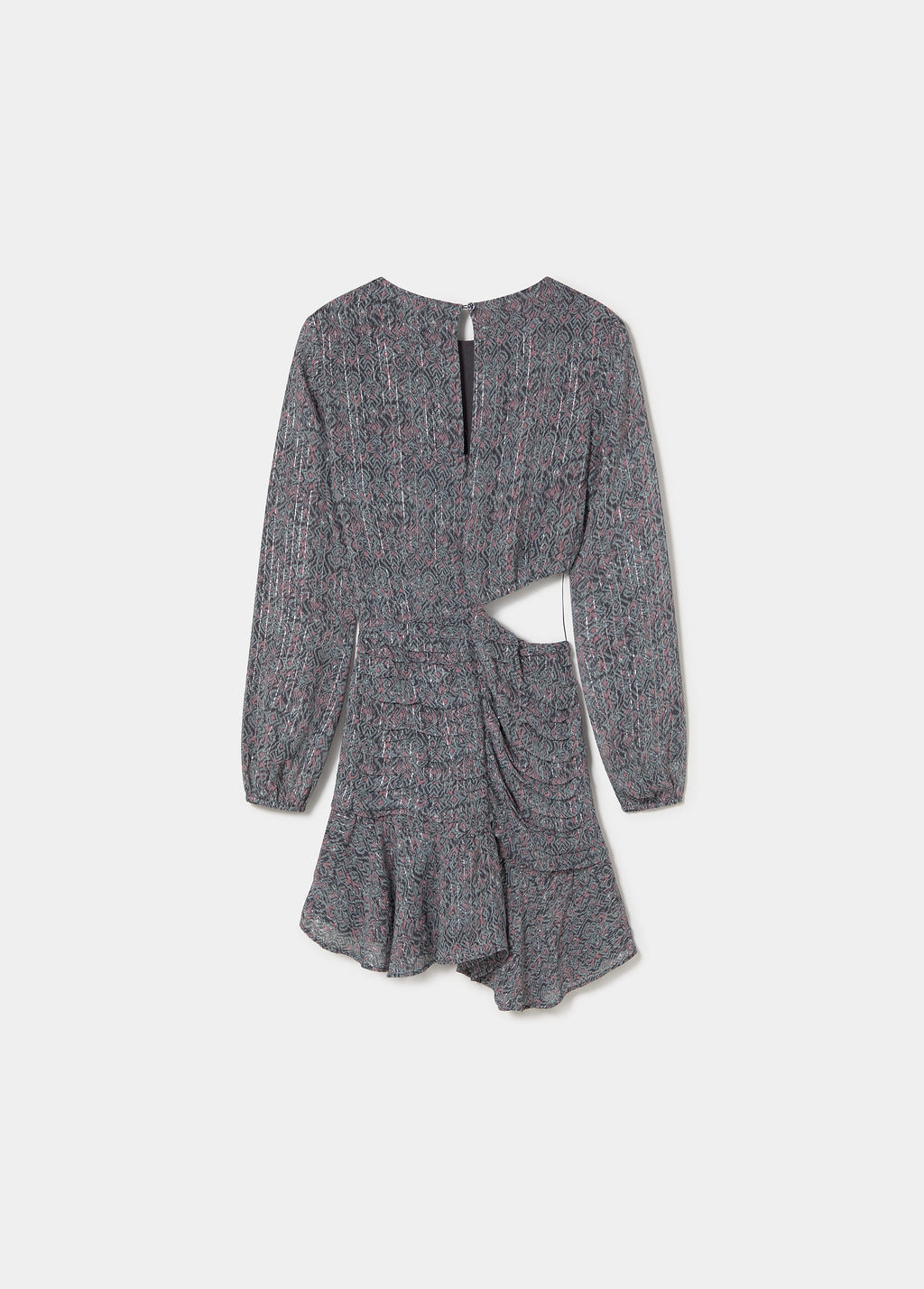 Cut-out dress with lurex print
