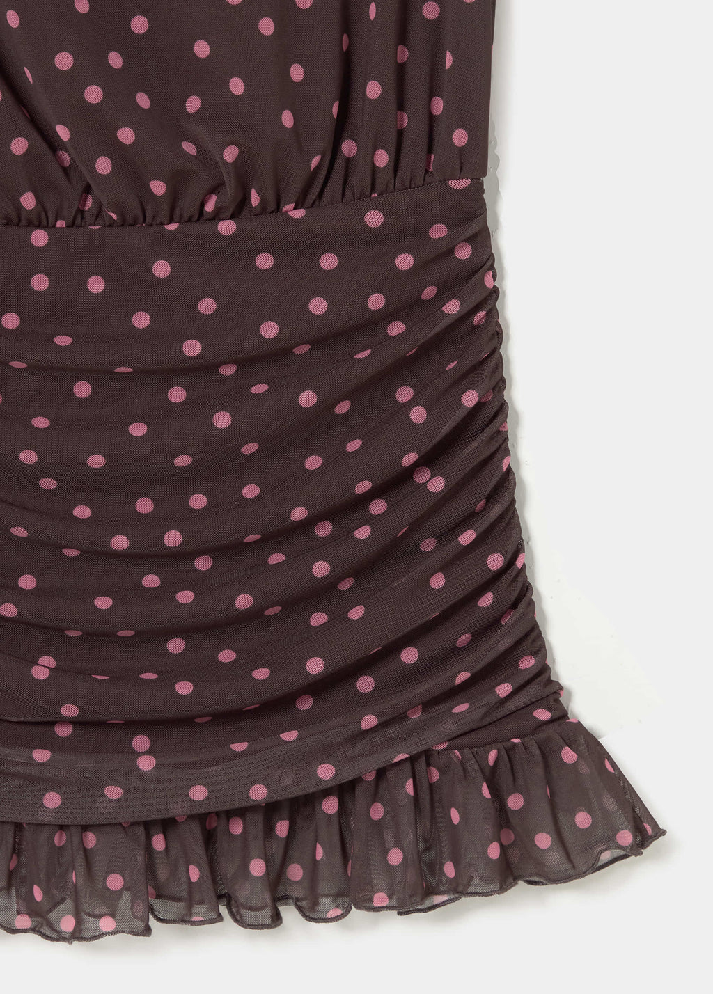 Draped polka dot dress