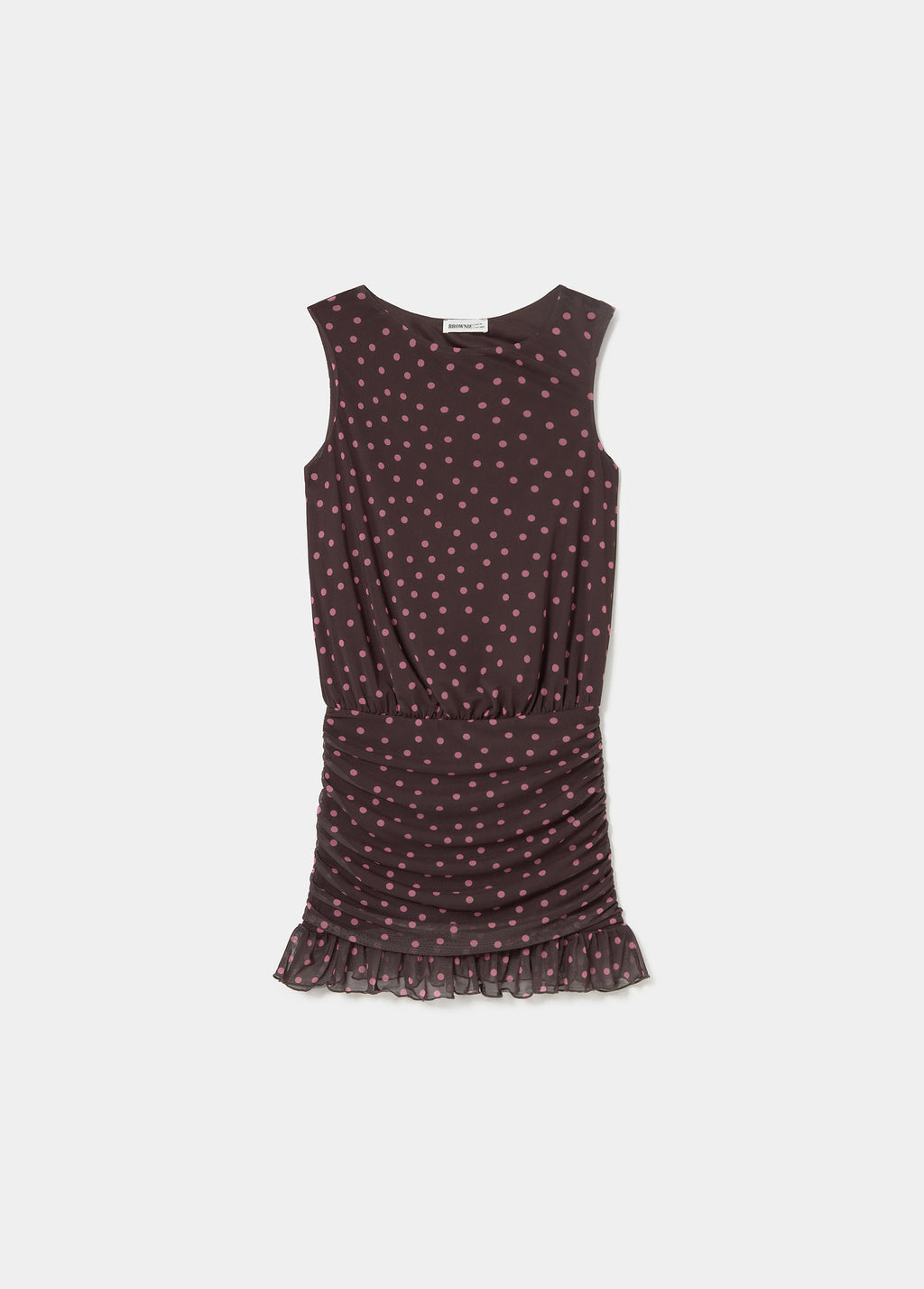 Draped polka dot dress