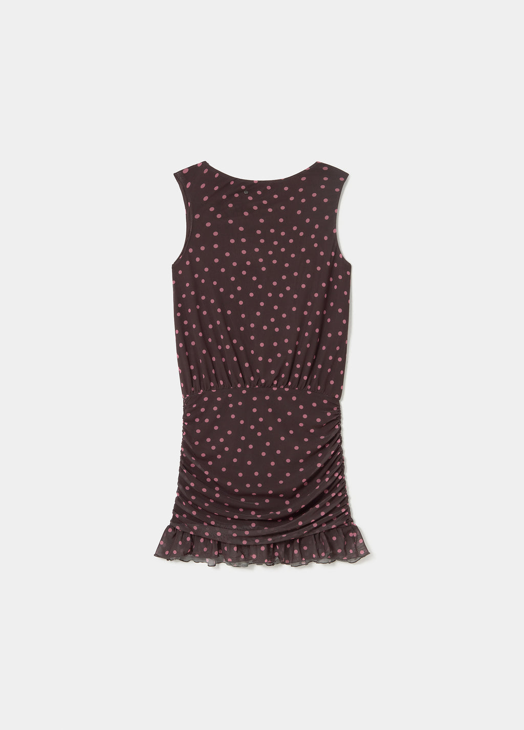 Draped polka dot dress