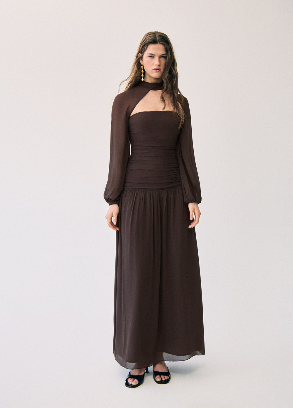 Long ruched dress