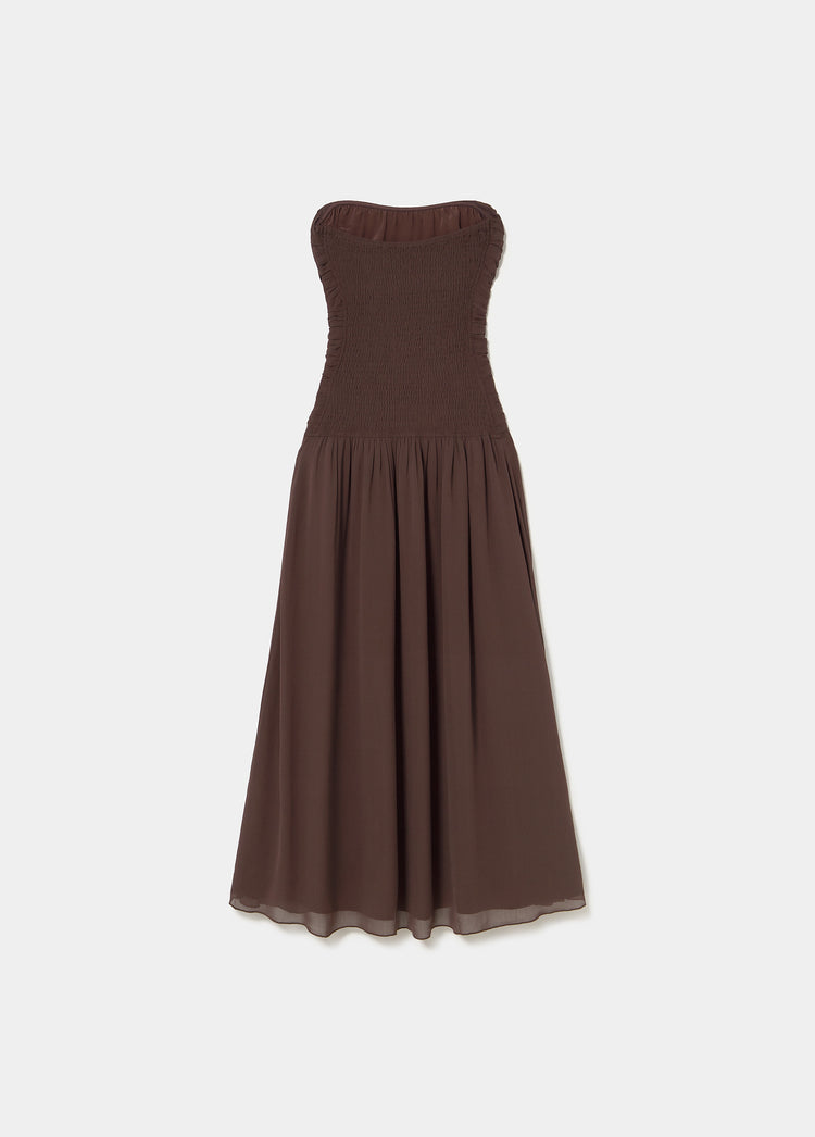 Long ruched dress