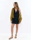 Multilayer ruffle halter dress
