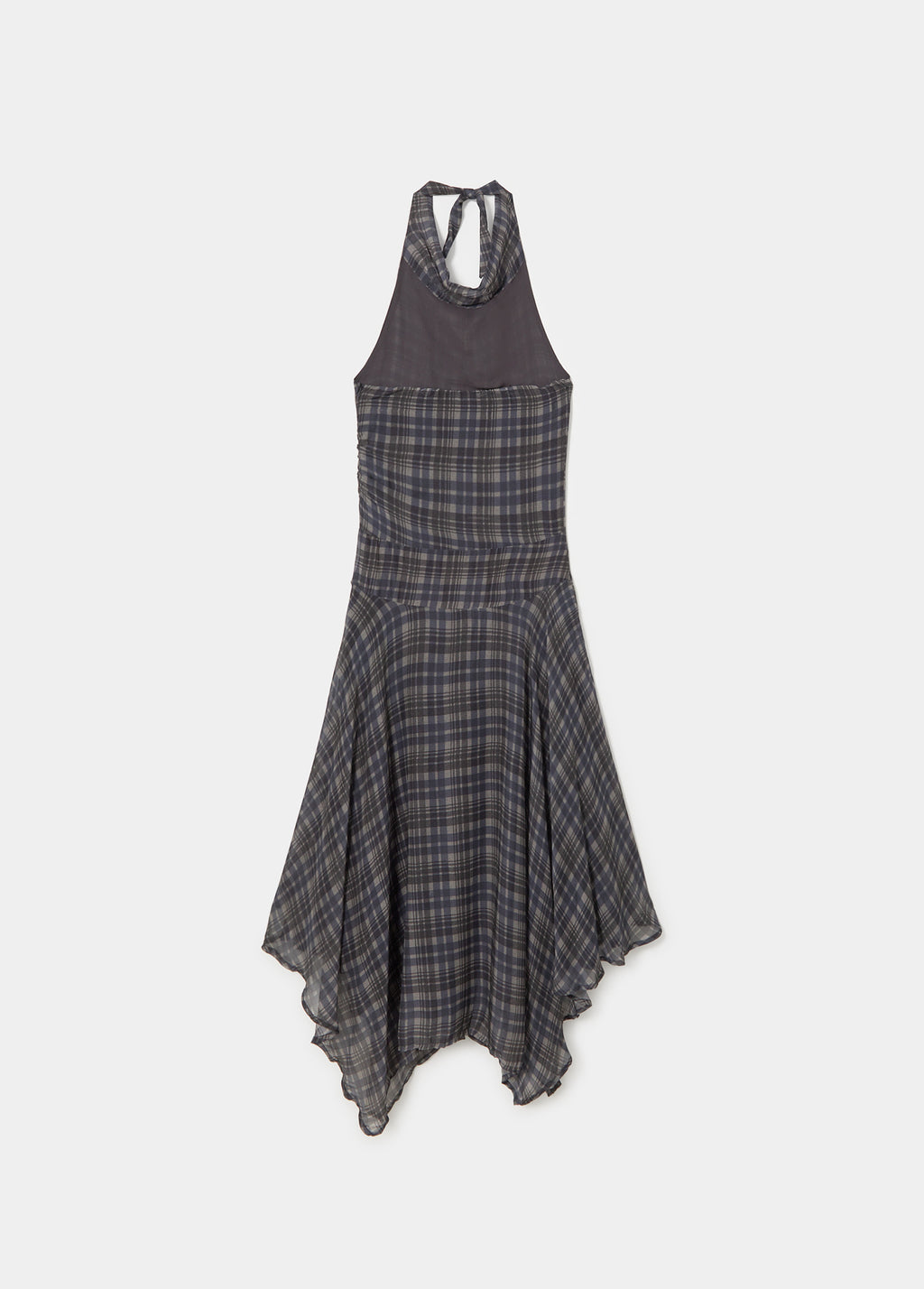 Long printed draped dress