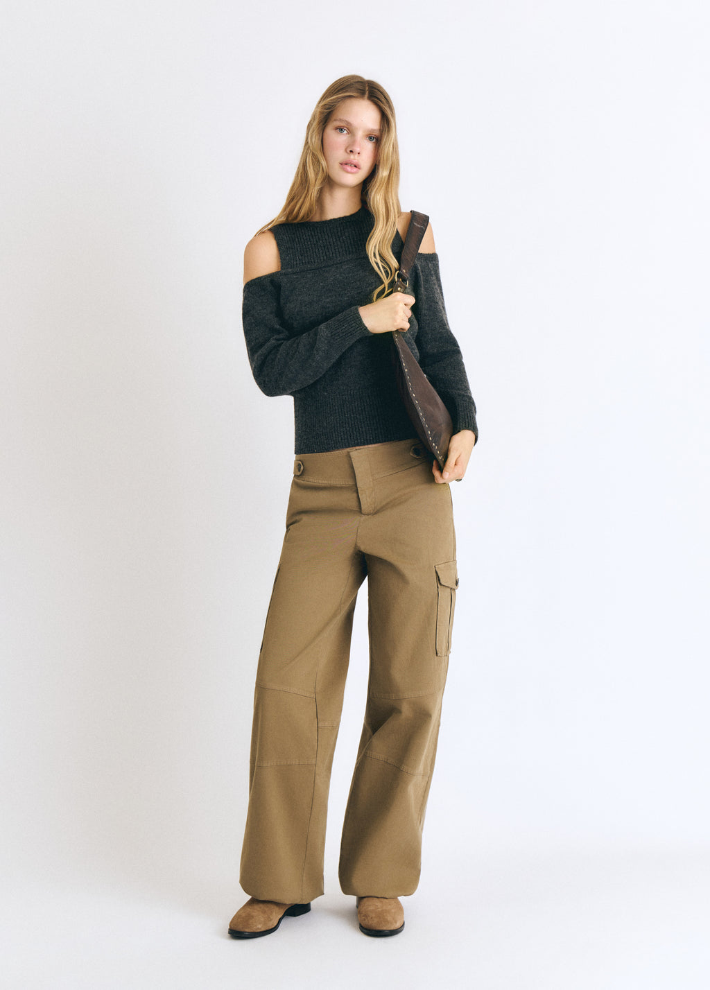 Mid-rise cargo pants