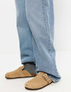 Ergonomic suede clog