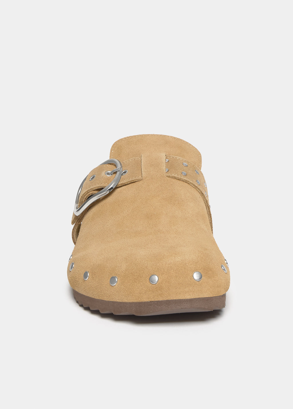 Ergonomic suede clog